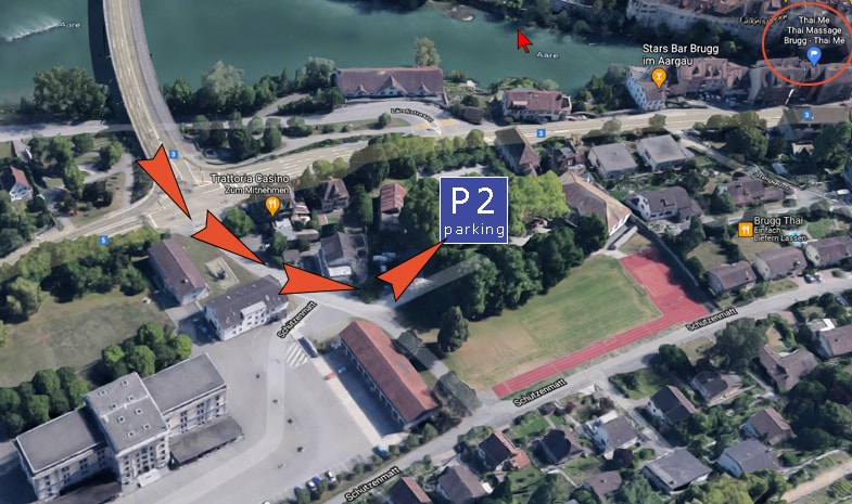 Eine interaktive Karte von dem Parkplatz: P2 interaktive Karte nach Parkplatz P2